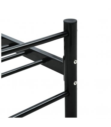 vidaXL Bed Frame | Black | Metal | Super King | Bed Frame | Rectangular — Size: 180 x 200 cm