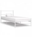 284692 vidaXL Bed Frame without Mattress White Metal 90x200 cm — Size: 90 x 200 cm