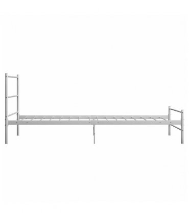 284692 vidaXL Bed Frame without Mattress White Metal 90x200 cm — Size: 90 x 200 cm