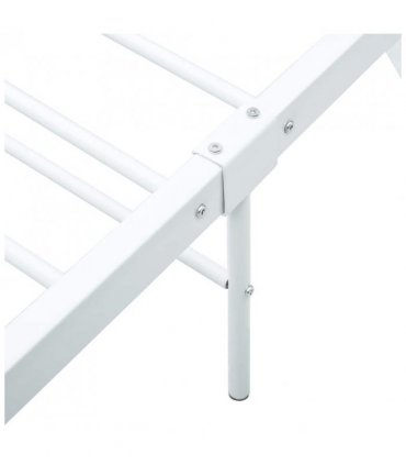 284692 vidaXL Bed Frame without Mattress White Metal 90x200 cm — Size: 90 x 200 cm