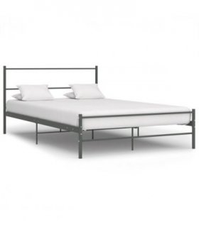 vidaXL Bed Frame | Grey | Metal | Double | Durable | Bed Frame | Rectangular — Size: 120 x 200 cm