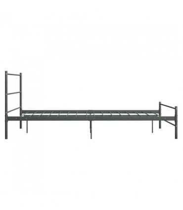 vidaXL Bed Frame | Grey | Metal | Double | Durable | Bed Frame | Rectangular — Size: 120 x 200 cm