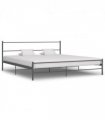vidaXL Bed Frame | Grey | Metal | Super King | Tough | Bed Frame | Rectangular — Size: 180 x 200 cm
