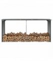 vidaXL Garden Log Storage Shed Galvanised Steel 330x92x153 cm Anthracite
