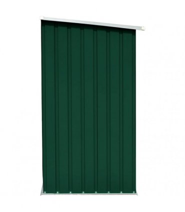 vidaXL Garden Log Storage Shed Galvanised Steel 163x83x154 cm Green