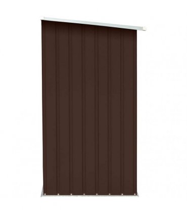 vidaXL Garden Log Storage Shed Galvanised Steel 163x83x154 cm Brown