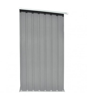 vidaXL Garden Log Storage Shed Galvanised Steel 163x83x154 cm Grey