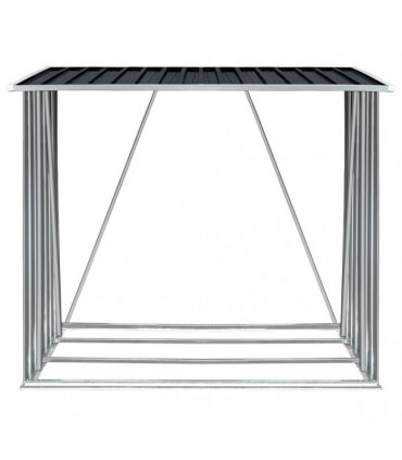 vidaXL Garden Log Storage Shed Galvanised Steel 163x83x154 cm Anthracite
