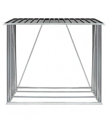 vidaXL Garden Log Storage Shed Galvanised Steel 163x83x154 cm Anthracite