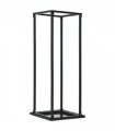 vidaXL Firewood Rack with Base Black 37x37x113 cm Steel — Size: 37 x 37 x 113 cm