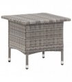vidaXL Tea Table Grey 50x50x47 cm Poly Rattan