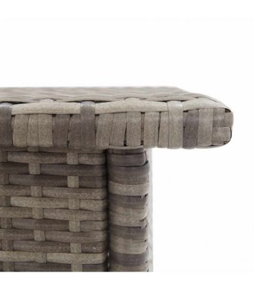 vidaXL Tea Table Grey 50x50x47 cm Poly Rattan