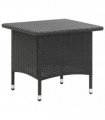 vidaXL Tea Table Black 50x50x47 cm Poly Rattan