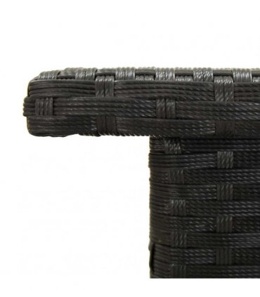 vidaXL Tea Table Black 50x50x47 cm Poly Rattan