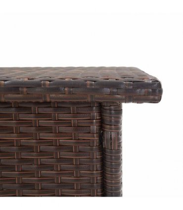vidaXL Tea Table Brown 50x50x47 cm Poly Rattan
