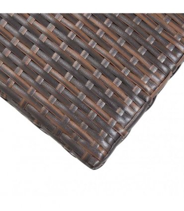 vidaXL Tea Table Brown 50x50x47 cm Poly Rattan