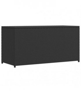 vidaXL Garden Storage Box Black 120x50x60 cm Poly Rattan