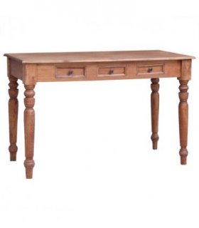 vidaXL Desk with Drawers 117x57x75 cm Solid Mahogany Wood — Colour: solid reclaimed wood