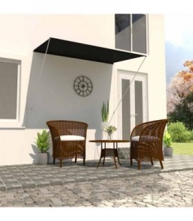 vidaXL Retractable Awning 200x150 cm Anthracite — Size: 200 x 150 cm