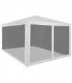 vidaXL Party Tent with 4 Mesh Sidewalls 4x3 m — Colour: white, Size: 3 x 4 m, Model: with 4 sidewalls
