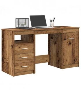 vidaXL Desk | Old wood | Engineered Wood | Standard | Storage | Desk