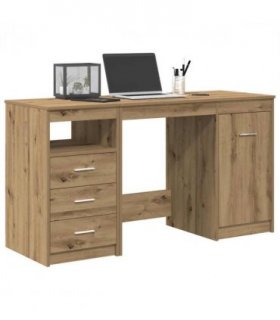 vidaXL Desk | Artisan oak | Engineered wood | Medium | Desk | Rectangular
