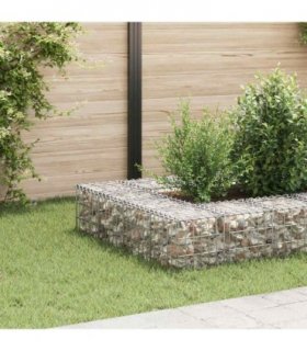 vidaXL Cube Gabion Raised Bed Steel Wire 30x30x30 cm — Size: 30 x 30 x 30 cm