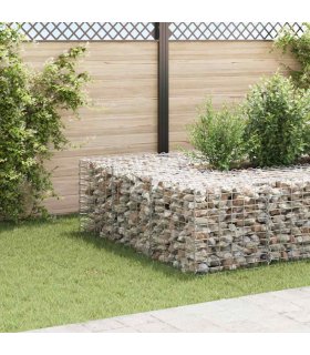 vidaXL Cube Gabion Raised Bed Steel Wire 60x60x60 cm — Size: 60 x 60 x 60 cm