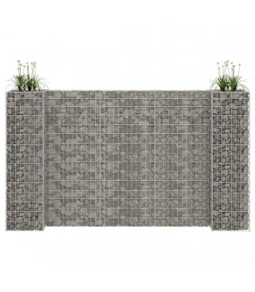 vidaXL H-Shaped Gabion Planter Steel Wire 260x40x150 cm — Size: 260 x 40 x 150 cm