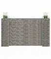 vidaXL H-Shaped Gabion Planter Steel Wire 260x40x150 cm — Size: 260 x 40 x 150 cm