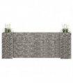 vidaXL H-Shaped Gabion Planter Steel Wire 260x40x100 cm — Size: 260 x 40 x 100 cm
