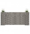 vidaXL H-Shaped Gabion Planter Steel Wire 260x40x120 cm — Size: 260 x 40 x 120 cm