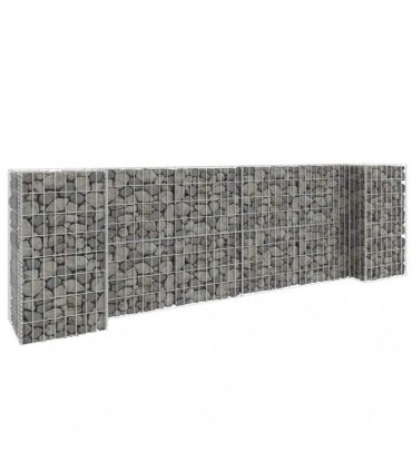 vidaXL H-Shaped Gabion Planter Steel Wire 260x40x80 cm — Size: 260 x 40 x 80 cm