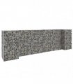vidaXL H-Shaped Gabion Planter Steel Wire 260x40x80 cm — Size: 260 x 40 x 80 cm