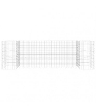 vidaXL H-Shaped Gabion Planter Steel Wire 260x40x80 cm — Size: 260 x 40 x 80 cm