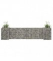 vidaXL H-Shaped Gabion Planter Steel Wire 260x40x60 cm — Size: 260 x 40 x 60 cm
