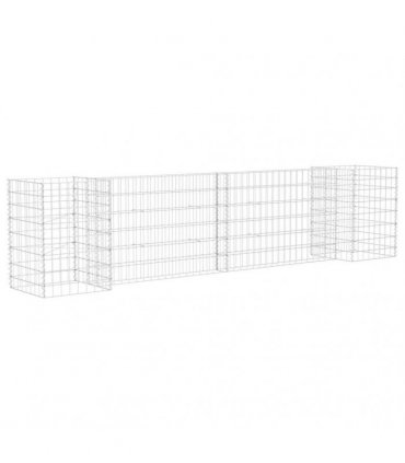 vidaXL H-Shaped Gabion Planter Steel Wire 260x40x60 cm — Size: 260 x 40 x 60 cm