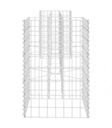 vidaXL H-Shaped Gabion Planter Steel Wire 260x40x60 cm — Size: 260 x 40 x 60 cm