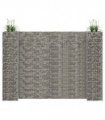 vidaXL H-Shaped Gabion Planter Steel Wire 260x40x180 cm — Size: 260 x 40 x 180 cm