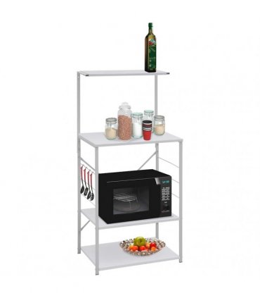 vidaXL Microwave Cabinet White 60x39.6x123 cm Engineered Wood