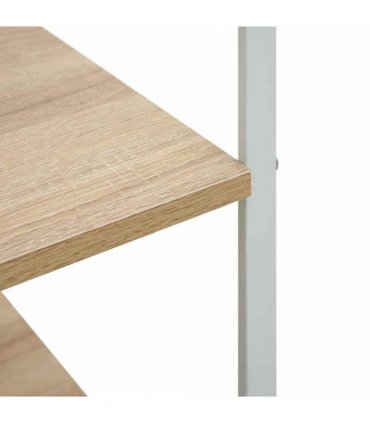 vidaXL Microwave Cabinet White and Oak 60x39.6x123 cm Engineered Wood