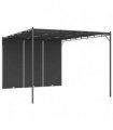 vidaXL Garden Gazebo with Side Curtain 4x3x2.25 m Anthracite — Size: 4 x 3 x 2.25 m