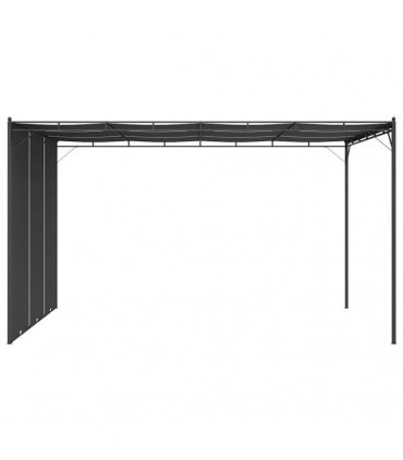 vidaXL Garden Gazebo with Side Curtain 4x3x2.25 m Anthracite — Size: 4 x 3 x 2.25 m