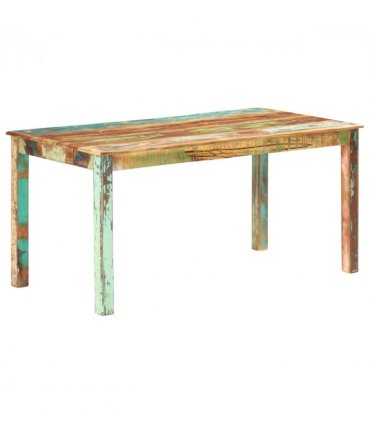 vidaXL Dining Table Solid Reclaimed Wood 160x80x76 cm — Size: 160 x 80 x 76 cm
