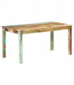 vidaXL Dining Table Solid Reclaimed Wood 160x80x76 cm — Size: 160 x 80 x 76 cm