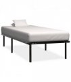 vidaXL Bed Frame | Black | Metal | Single | Durable | Bed Frame | Rectangular — Size: 90 x 200 cm — V0671936918
