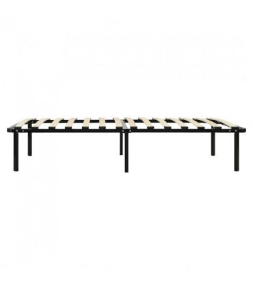 vidaXL Bed Frame | Black | Metal | Single | Durable | Bed Frame | Rectangular — Size: 90 x 200 cm — V0671936918