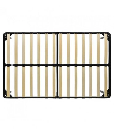 vidaXL Bed Frame without Mattress Black Metal 140x200 cm — Size: 140 x 200 cm