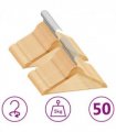 vidaXL 50 pcs Clothes Hanger Set Non-slip Hardwood — Colour: brown