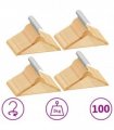 vidaXL 100 pcs Clothes Hanger Set Non-slip Hardwood — Colour: brown